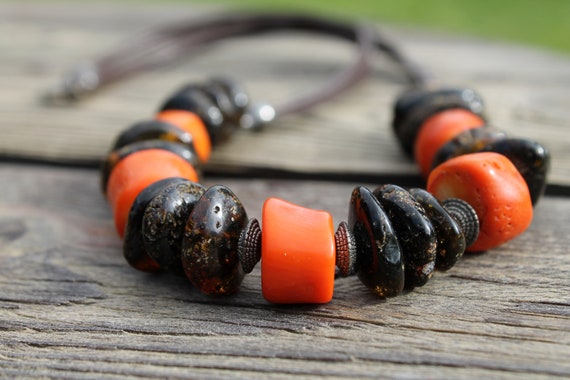 red amber black