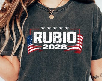 Camiseta de campaña de Rubio 2028, camiseta de simpatizante político estadounidense