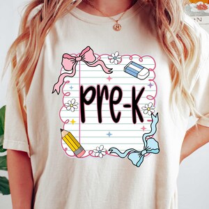 Pre-K First Day of School Shirt ,Girly Pre-k Tee , Colorful Preschool T-Shirt ,Pre-Kindergarten Shirt for Girls