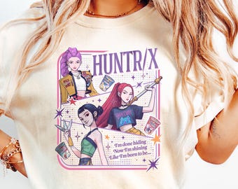Camiseta de Kpop Demon Hunters, camiseta del grupo idol Huntrix