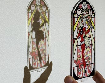 Charlie Stained Glass Acrylic Standee | Hazbin Hotel Fan Art Collectible