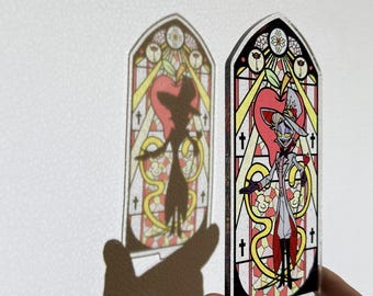 Lucifer Stained Glass Acrylic Standee | Hazbin Hotel Fan Art Collectible