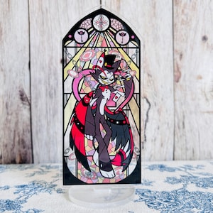 Husk Stained Glass Acrylic Standee | Hazbin Hotel Fan Art Collectible