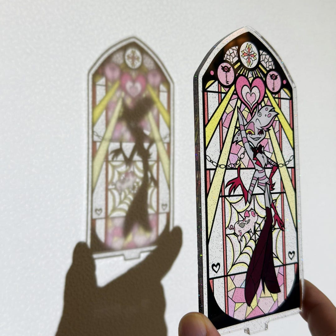 アクリルスタンド Hazbin Hotel Angel Dust acrylic standee Angel Dust Stained Glass Acrylic Standee | Hazbin Hotel Fan Art