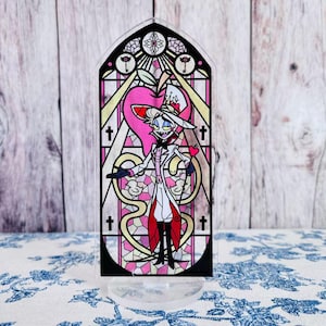 Lucifer Stained Glass Acrylic Standee | Hazbin Hotel Fan Art Collectible