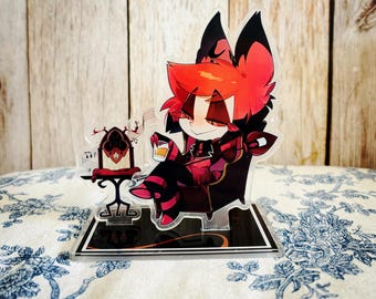 Hazbin Hotel Alastor Inspired Acrylic Standee, Chibi Style Radio Demon, Gift for Him or Her