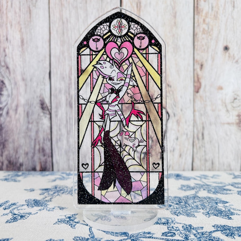 Angel Dust Stained Glass Acrylic Standee | Hazbin Hotel Fan Art ...