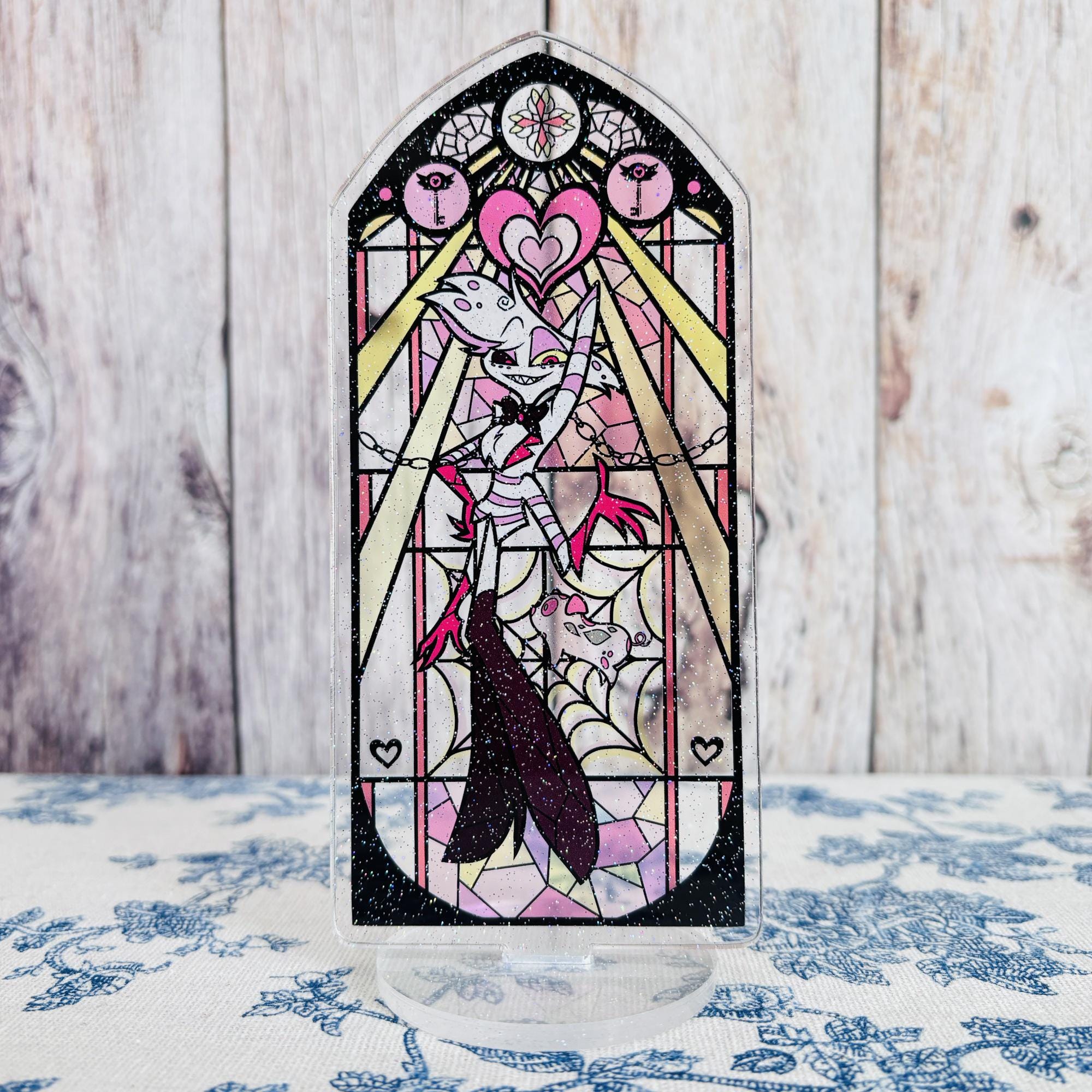 Angel Dust Stained Glass Acrylic Standee | Hazbin Hotel Fan Art ...