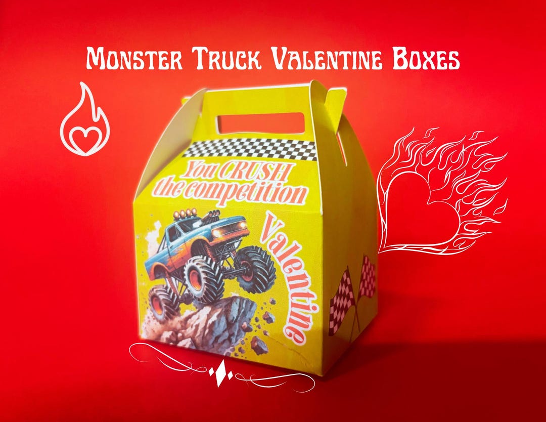 Monster Truck Valentine Box
