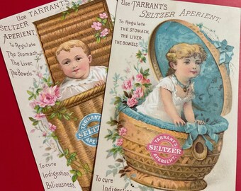 Victorian Trade Cards, Advertising Tarrant’s Seltzer