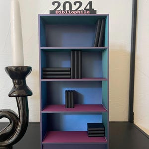 Miniature Bookcase Bookshelf Nook 3d Printed File STL 3MF (3 or 4 shelf option)