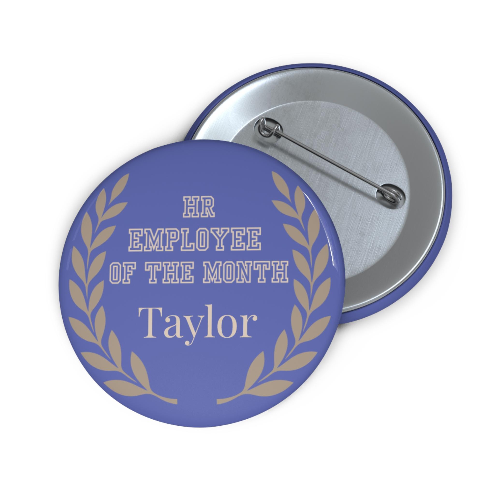 Appreciation Buttons Employee Appreciation Gifts: HR Employee of the Month Button Pin ...
