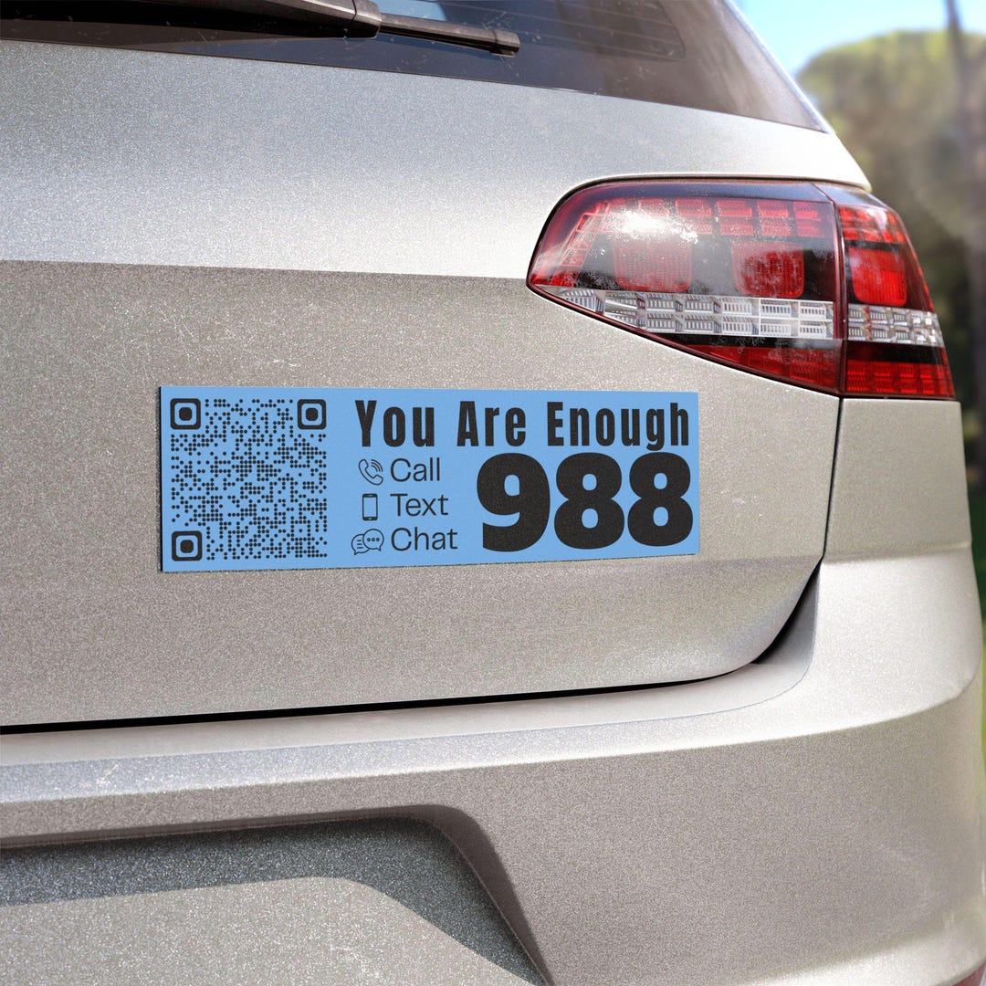 Mental Health Awareness Bumper Sticker | 988 Suicide Prevention Decal ...
