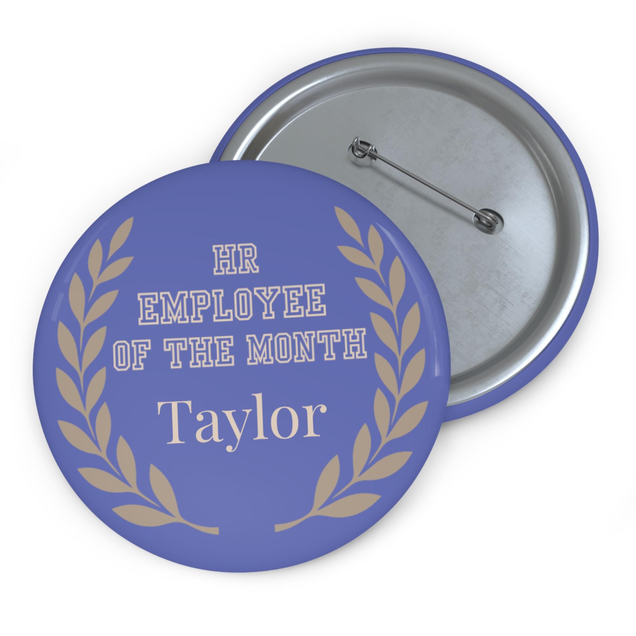 Appreciation Buttons Employee Appreciation Gifts: HR Employee of the Month Button Pin ...