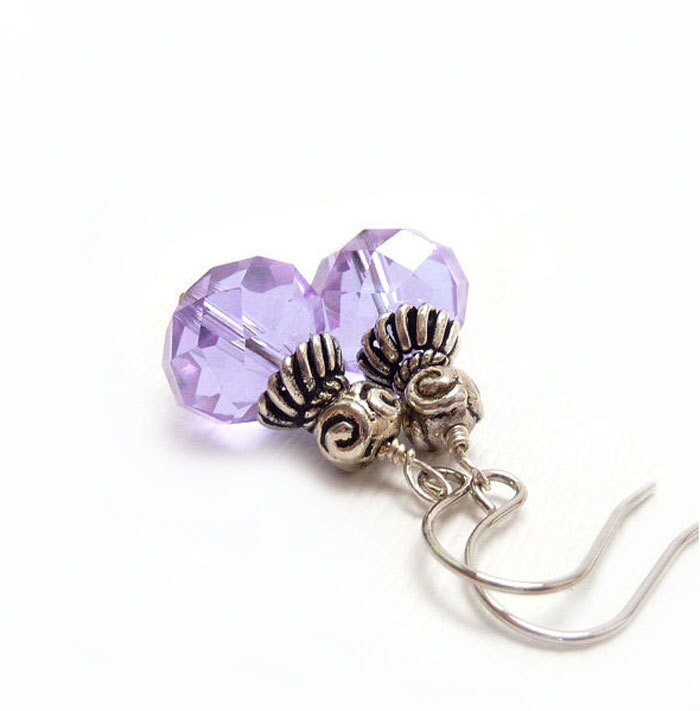 Lilac Drop Earrings main image 1