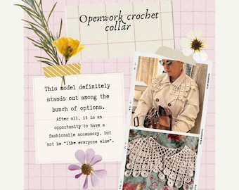 Openwork Crochet collar 100,000 views per day!