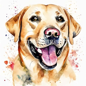 10 High Quality Designs of Labrador Dog, Clip Art 10 JPGs - Digital Print, Watercolor, Wall Art, Commercial Use - Digital Download
