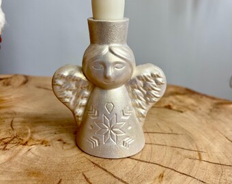 Guardian Angel Candle Holder, Family Blessing Decor, Prayer Stand
