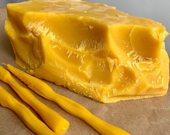 Pure Filtered Beeswax Blocks, Natural Yellow Wax for Candle Making, Ukrainian Apiary Supply