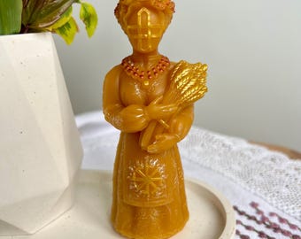Wax Doll Beeswax Candle, Spiritual Figure Decor, Rustic Altar Gift