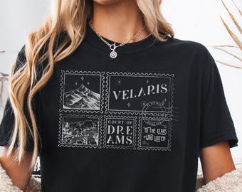 City of Starlight Velaris Shirt, ACOTAR Night Court Tee, Fantasy Book Merch, Comfort Colors Tshirt, Plus Size Bookish Clothing