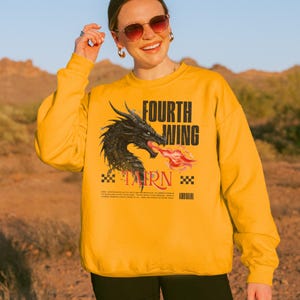 Fourth Wing Shirt, Tairn Andarna Dragon Shirt, Fourth Wing Gift, Tshirt or Crewneck, Book Shirt, Bookish Sweatshirt, Unique Book Gifts Bild 8