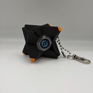 Destiny 2 Ghost - Backpack Charm Toy - 3D Printed Black