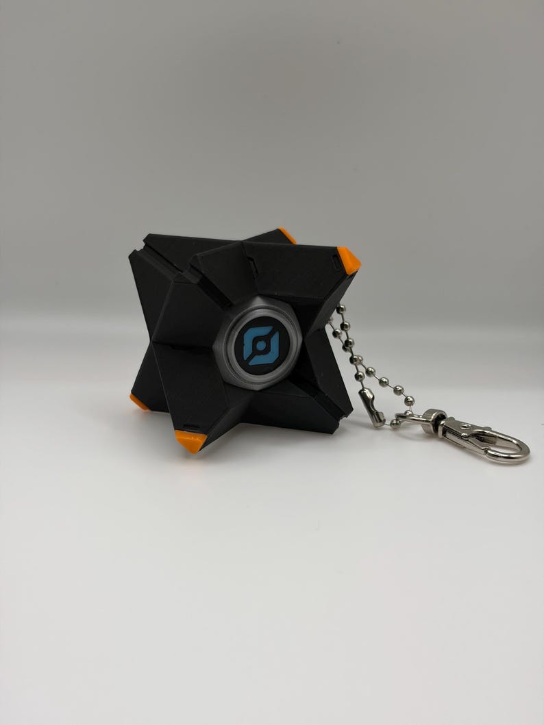Destiny 2 Ghost - Backpack Charm Toy - 3D Printed Black