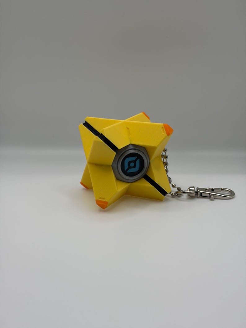 Destiny 2 Ghost - Backpack Charm Toy - 3D Printed Yellow