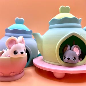 Flexi Mouse and Teapot Toy 3D Print