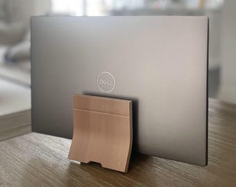 Suporte vertical para laptop - Madeira PLA impressa em 3D