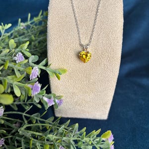 Charlotte Gemstone Heart Necklace YELLOW DIAMOND