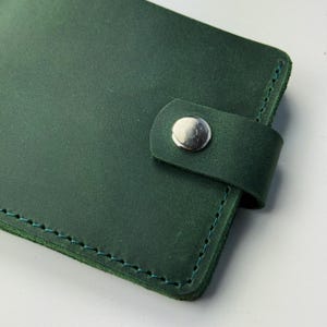 Cartera minimalista de cuero para hombre y mujer – Cartera pequeña y delgada con monedero – Cartera de cuero para hombre – Regalo personalizado para papá – Tarjetero