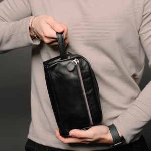 Kulturbeutel Herren – Kulturtasche Kulturtasche Leder – Trauzeuge Geschenk – Kulturbeutel Herren – Kulturbeutel Leder