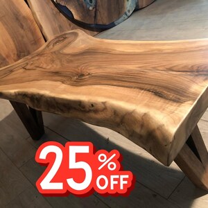 Live edge coffee Table, Unique Single Slab walnut wood coffee table, READY TO SHIP
