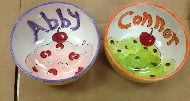 Create your own bowl custom personalized ceramic painted-listing is for One bowl
