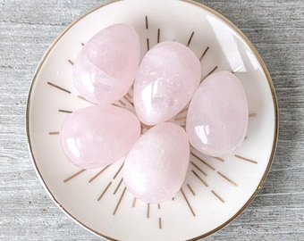 Rose Quartz Crystal Mini Egg | Rose Quartz Gifts | Crystal Gifts | Home Decor | Valentine Gifts | Altar Gift | Collectors Crystals | Easter