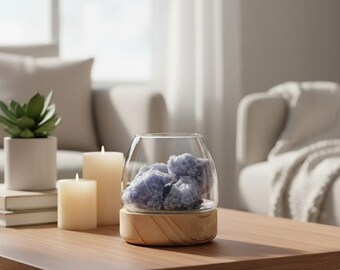 Crystal Diffuser with Natural Blue Calcite & Bergamot Essential Oil - Sanctuary of Peace