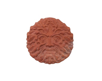 Green Man - Red Jasper Carving 4.7cm - Cycle of Life, Death & Rebirth
