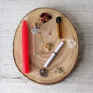 Self Love Spell Bottle | Herbal Apothecary | Witches Crystal Bottles | Spell Jar Kits | Witchy Tools | Spell Gifts | Spell Kit