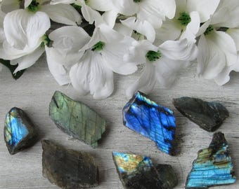 Labradorite Semi-Polished | Rough Labradorite | Labradorite Crystals | Rough Crystals | Raw Labradorite | Crystals | Labradorite Specimens