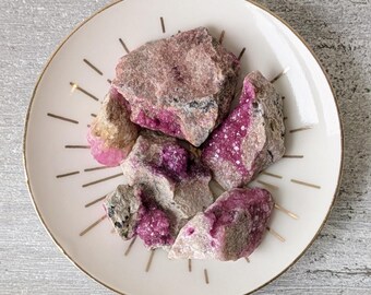 Cobalto Calcite Specimens - Sold As Seen | Sphaerocobaltite | Collectors Specimens | Raw Crystals | Aphrodite Stone | Rare Crystals