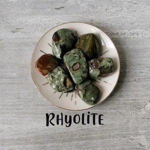 Rhyolite Tumbled Stone: Healing Crystal, Gemini & Sagittarius Birthstone