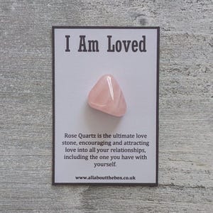Tarjetas de afirmación con cristales: Soy amado, cristales para el amor, piedras del chakra del corazón, tarjetas de afirmación, cristales curativos, positividad