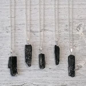 Raw Black Tourmaline Necklace
