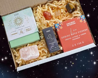 Leo Horoscope Crystals & Aromatherapy Gift Box - July/August Birthday