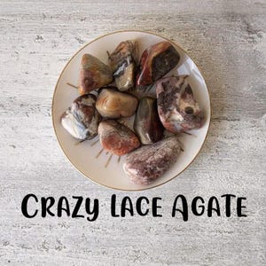 Piedras pulidas de ágata de encaje loco