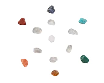 Seven Chakra Crystal Grid "Flower of Life" Set for Emotional, Physical & Spiritual Wellbeing