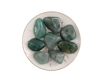 Green Chalcedony Crystal Tumblestone - Healing Gemstone to Strengthen the Soul - Chakra Stone