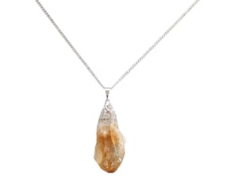 Raw Citrine Crystal Necklace - Abundance & Manifestation